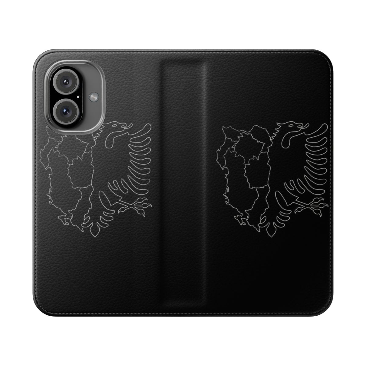 Albanian flag and double-headed eagle design phone case