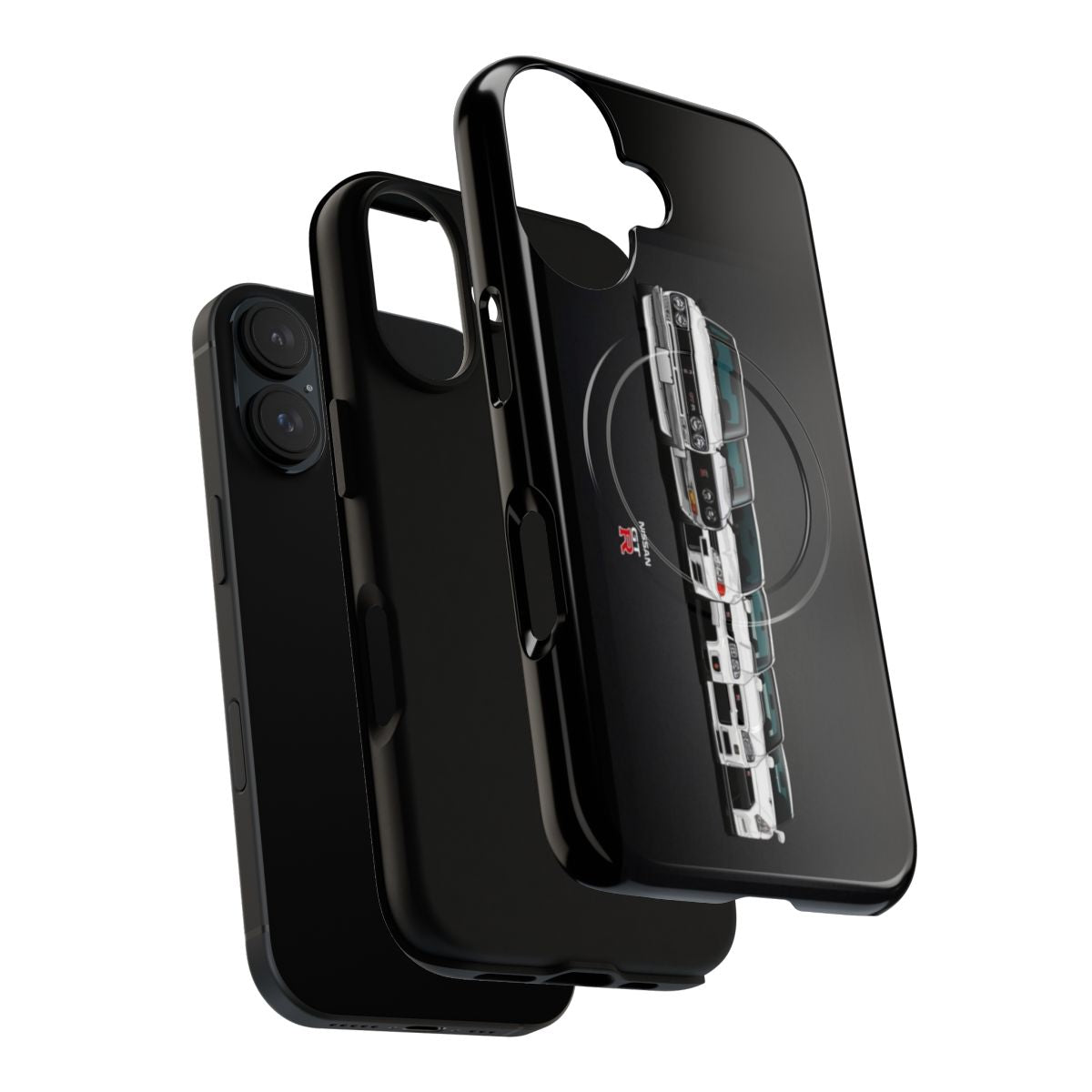 Magnetic tough phone case with Japanese car brand logos and designs - Layers