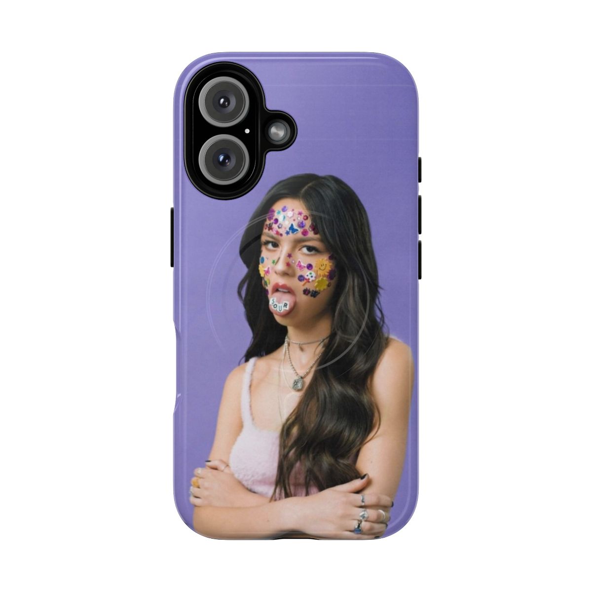 Durable magnetic phone case with Olivia Rodrigo inspired design