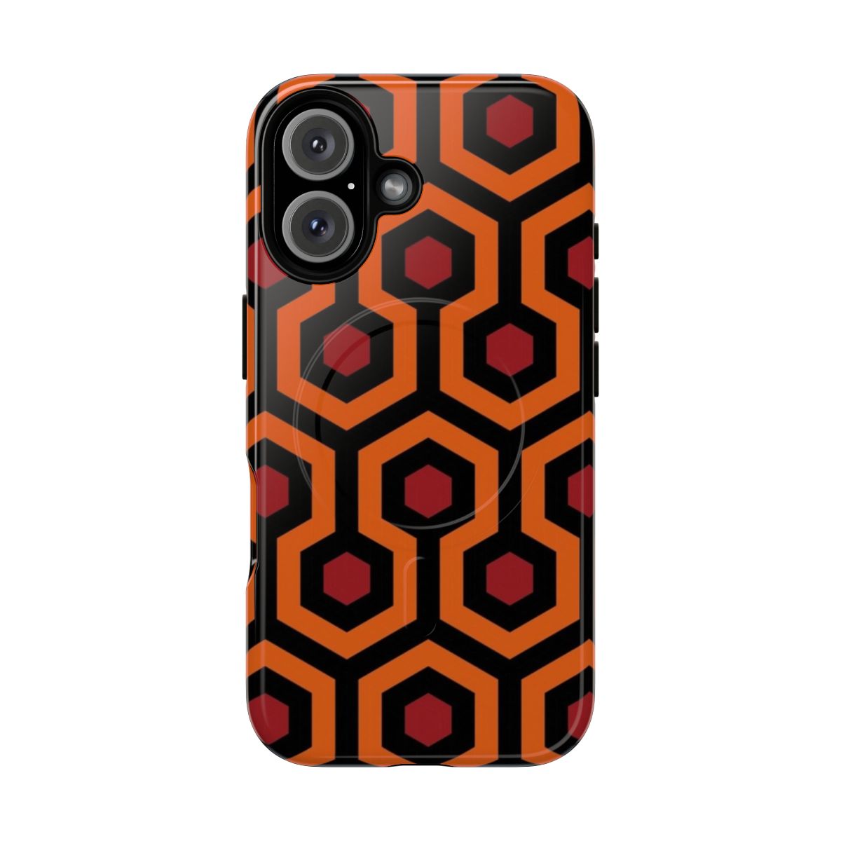 Overlook geometric pattern phone case with hexagon shapes