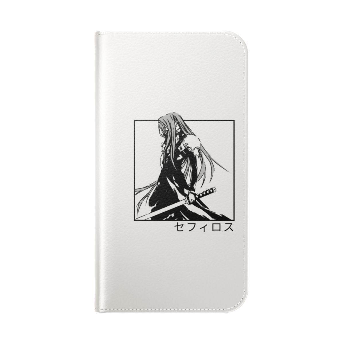 Sephiroth-themed phone case with character art from Final Fantasy VII - Folded Back