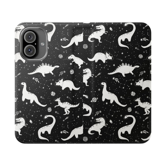 Space Dinosaurs Flip Cover Phone Case