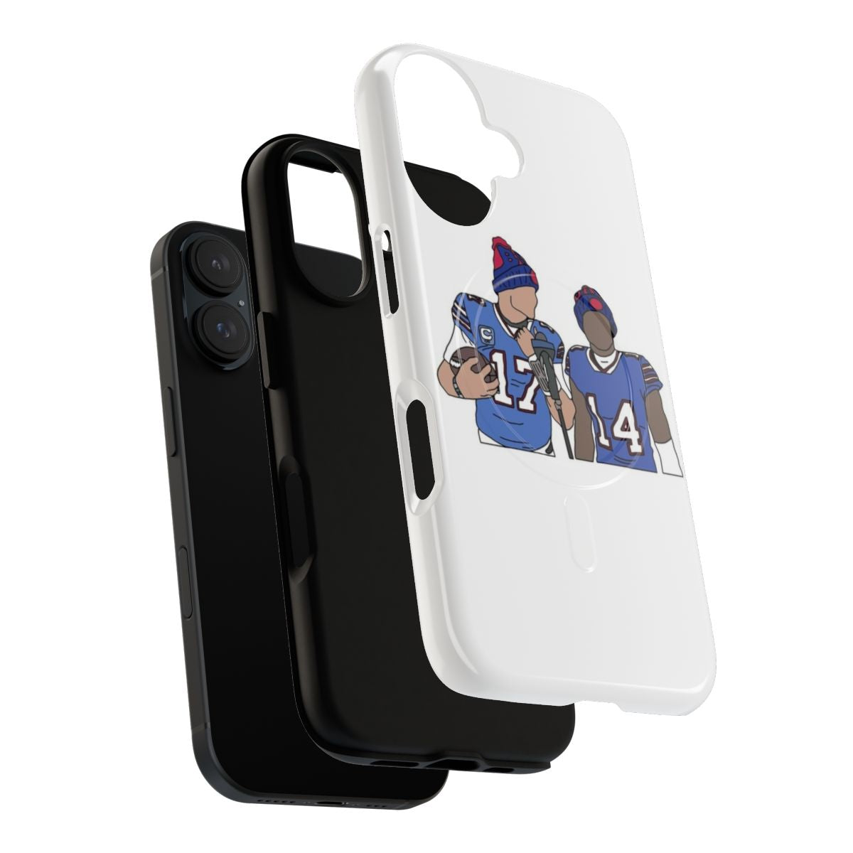 Buffalo Bills inspired magnetic tough phone case featuring Josh Allen and Stefon Diggs - Layers