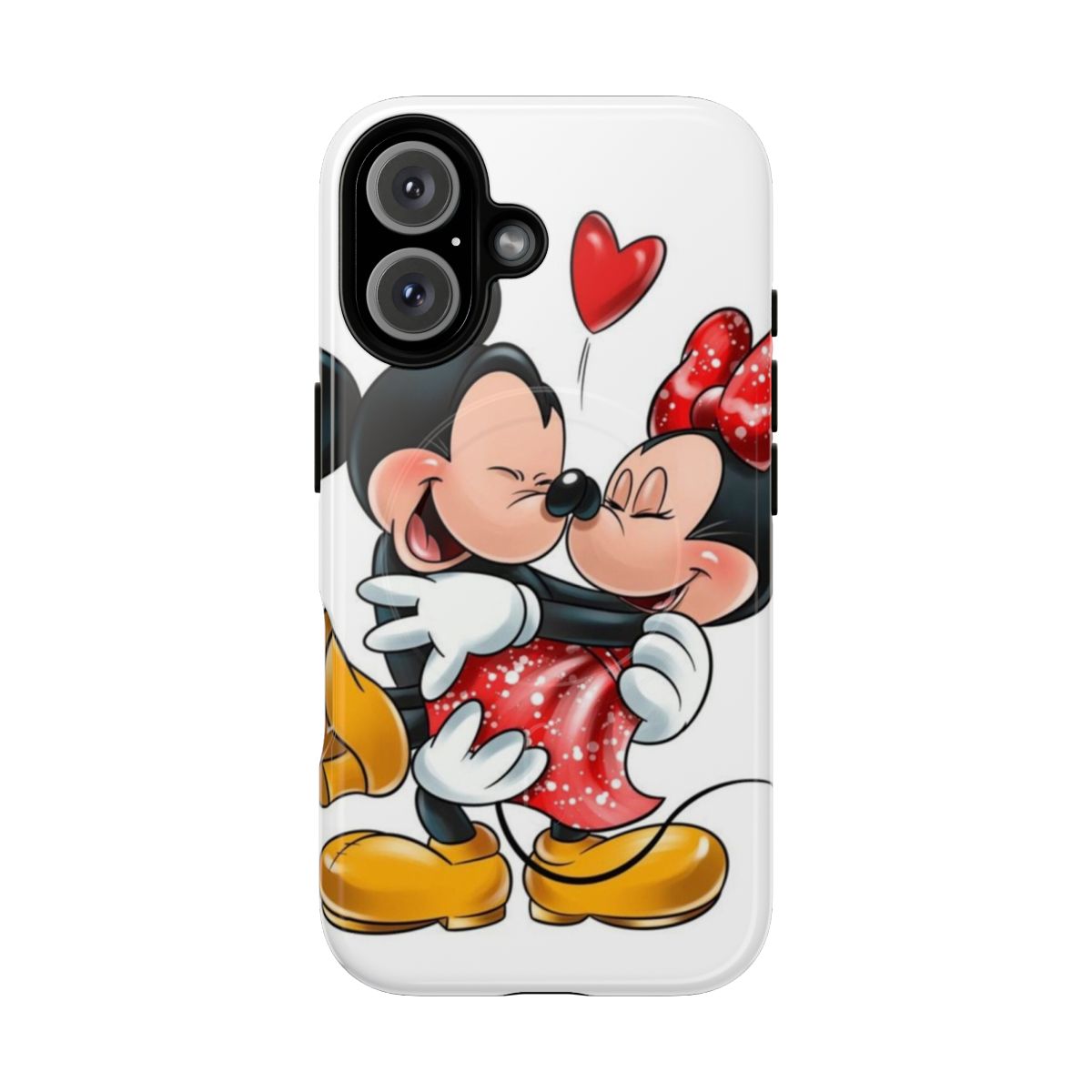 Colorful phone case with iconic Mickey and Minnie Mouse characters