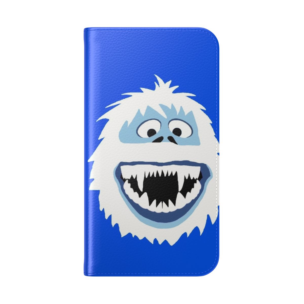 Festive snowman flip phone case with snowy winter wonderland design - Folded Back