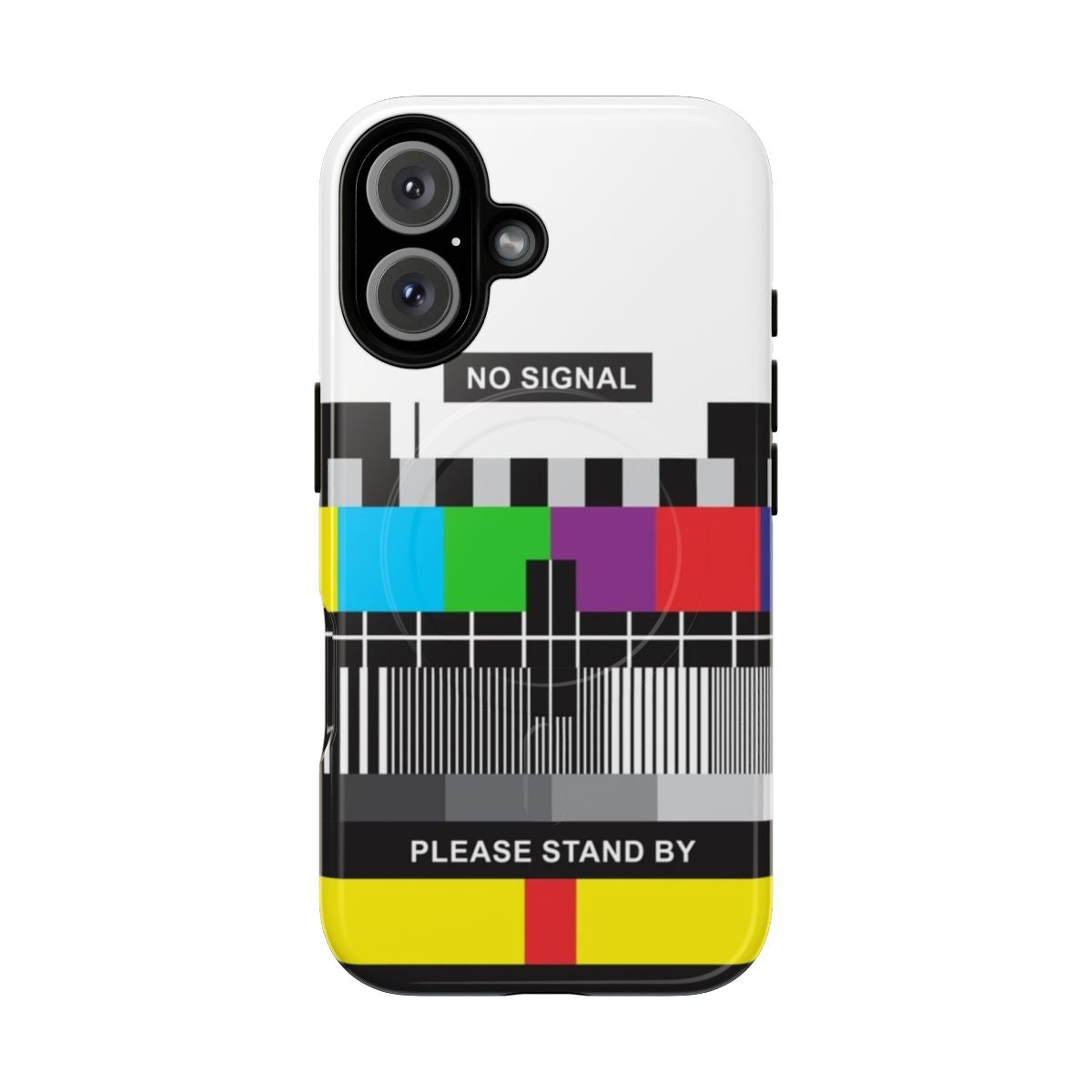 Retro phone case with TV static pattern design