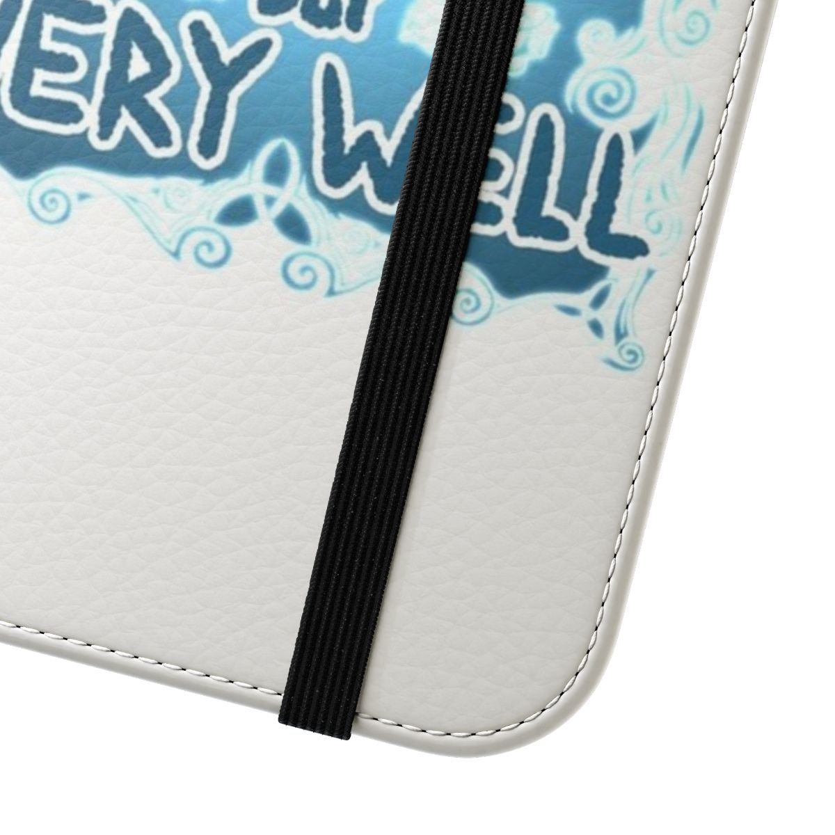 Flip cover phone case featuring Norse mythology characters and themes - Close Up