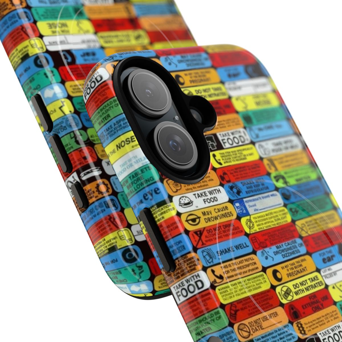 Pharmacy-themed magnetic phone case with durable design for healthcare workers - Detail