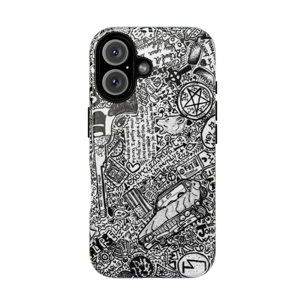 Magnetic tough phone case with Supernatural TV show design