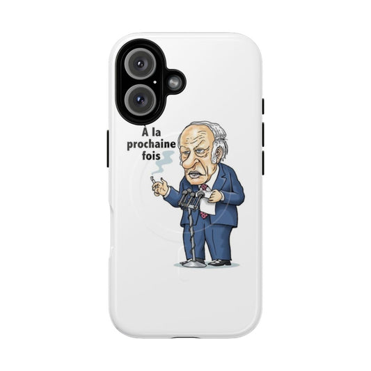 Magnetic tough phone case featuring a portrait of René Lévesque, the former Premier of Quebec and leader of the Parti Québécois.