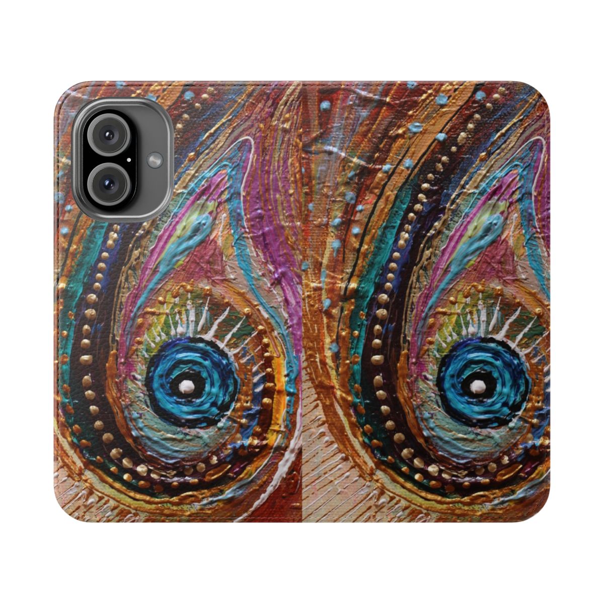 Bold and abstract art phone case with optical illusion design