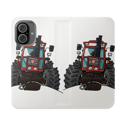 Fiatagri tractor-themed phone case with a sleek and durable flip cover design