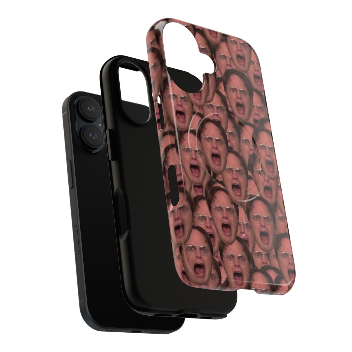 Magnetic tough phone case featuring Dwight Schrute, character from the popular TV series The Office. - Layers