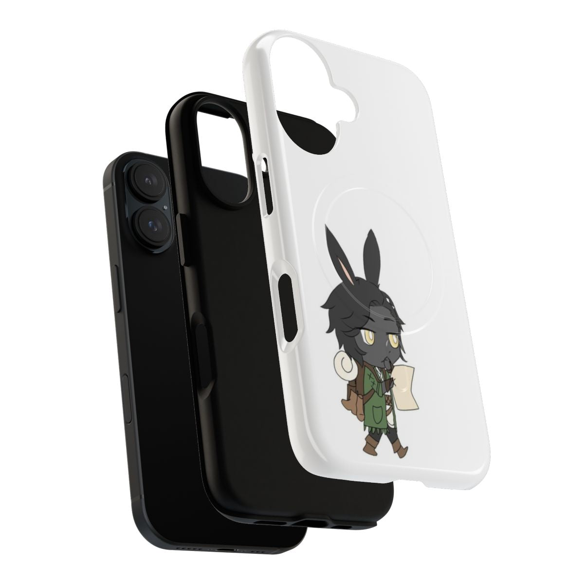 Viera-Inspired Erenville Magnetic Protective Phone Case for Final Fantasy 14 Fans - Layers