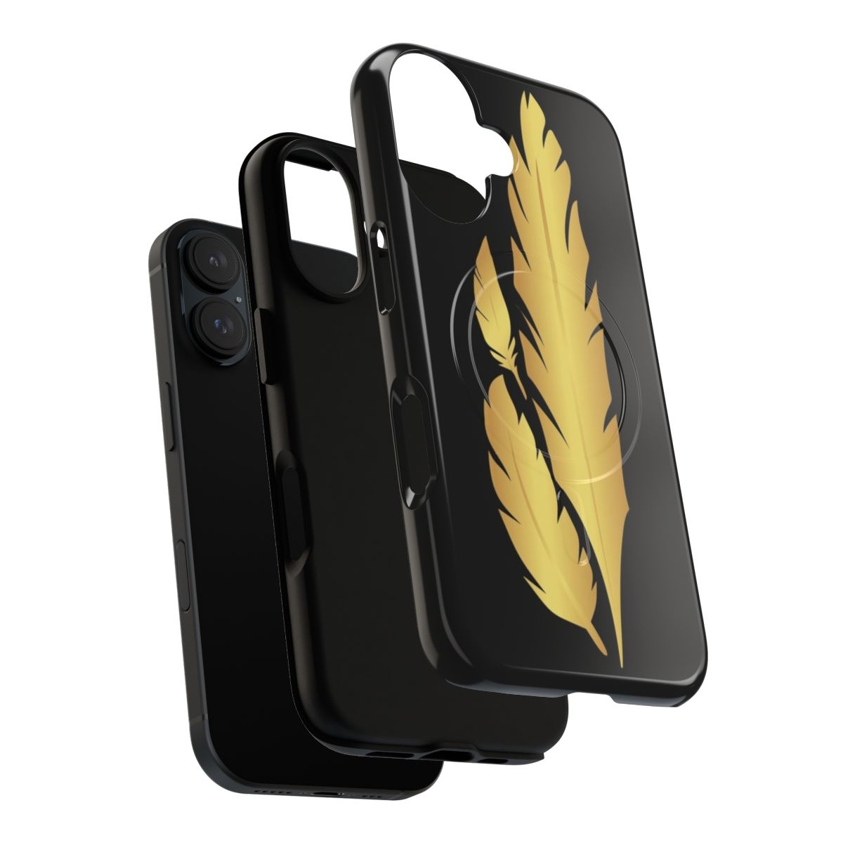 Golden feather design phone case inspired by the Destiny 2 video game - Layers