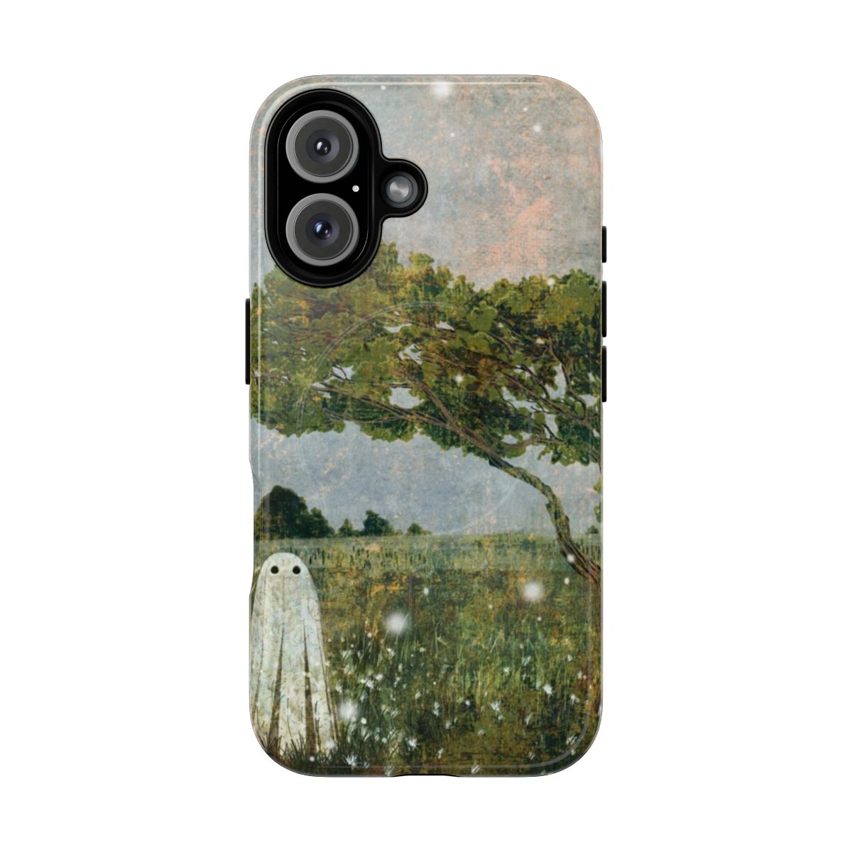 Whimsical fairy tree design on a durable magnetic tough phone case