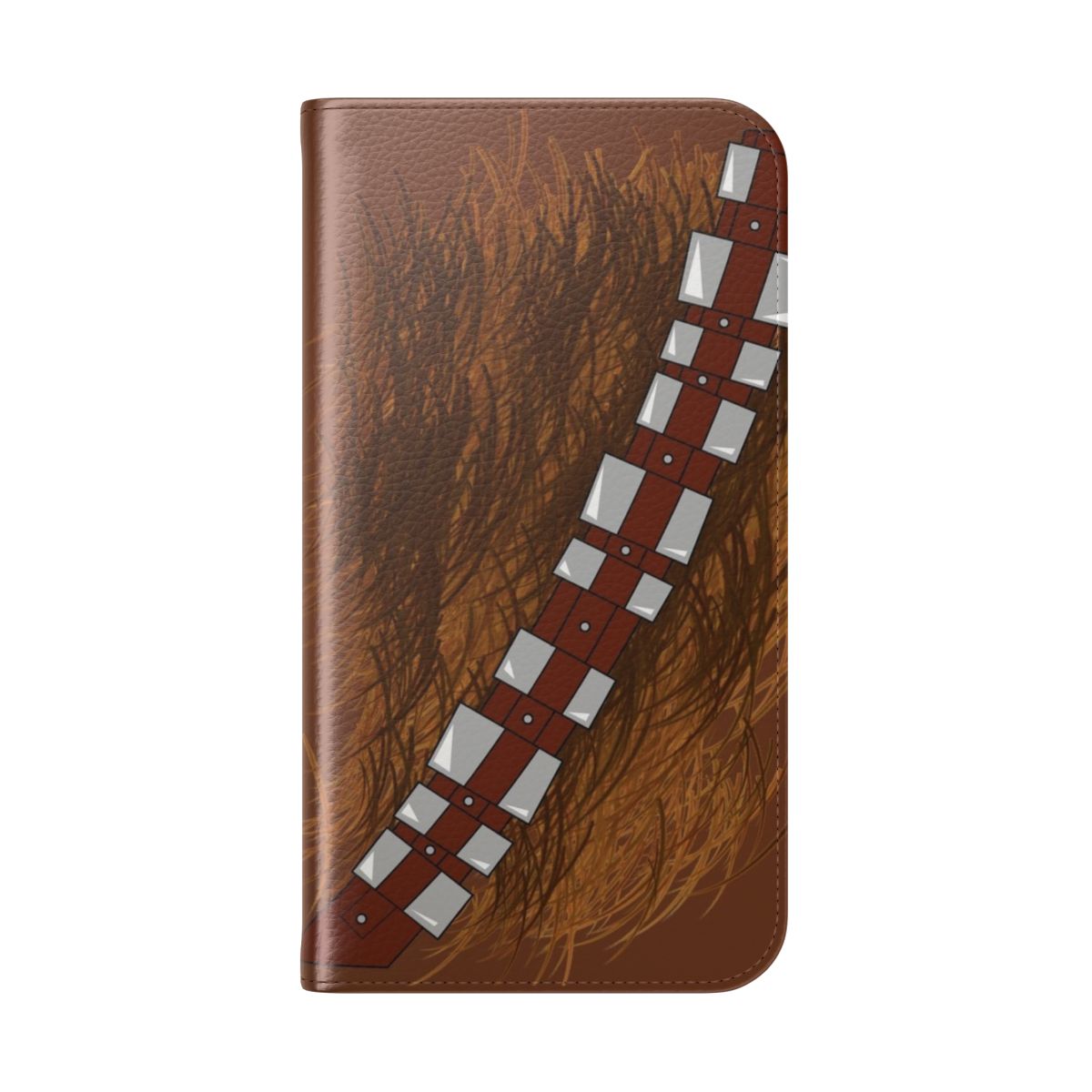 Wookie-inspired phone case with a flip cover design - Folded Back