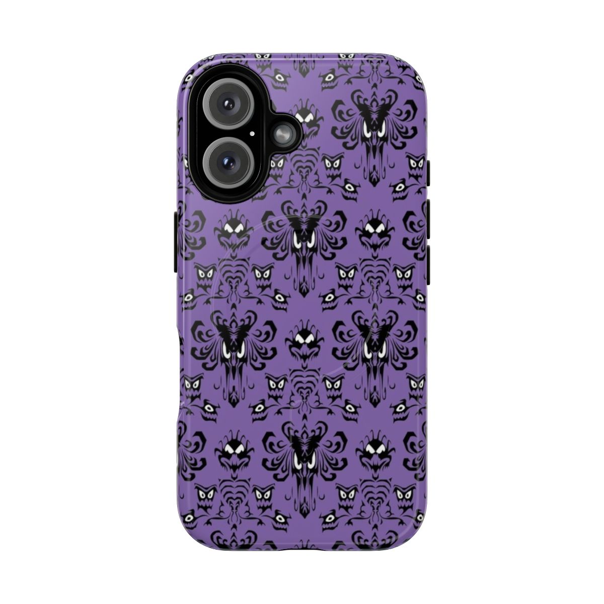 Spooky Haunted Mansion Magnetic Phone Case with Creepy Eyes and Grinning Ghosts