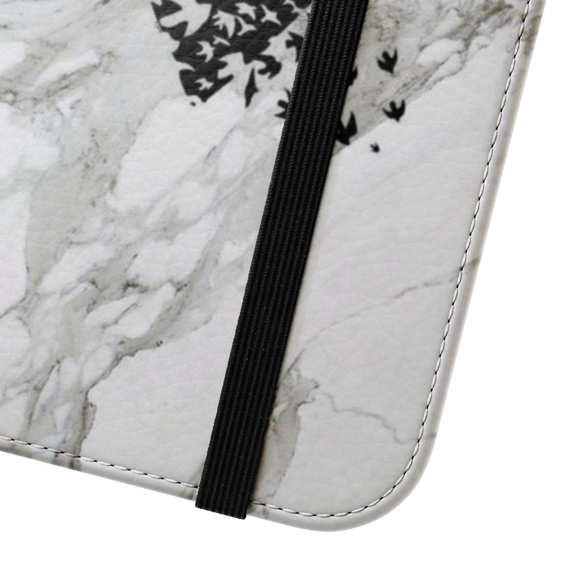 Marble Angelic Rune Flip Cover Phone Case - Close Up