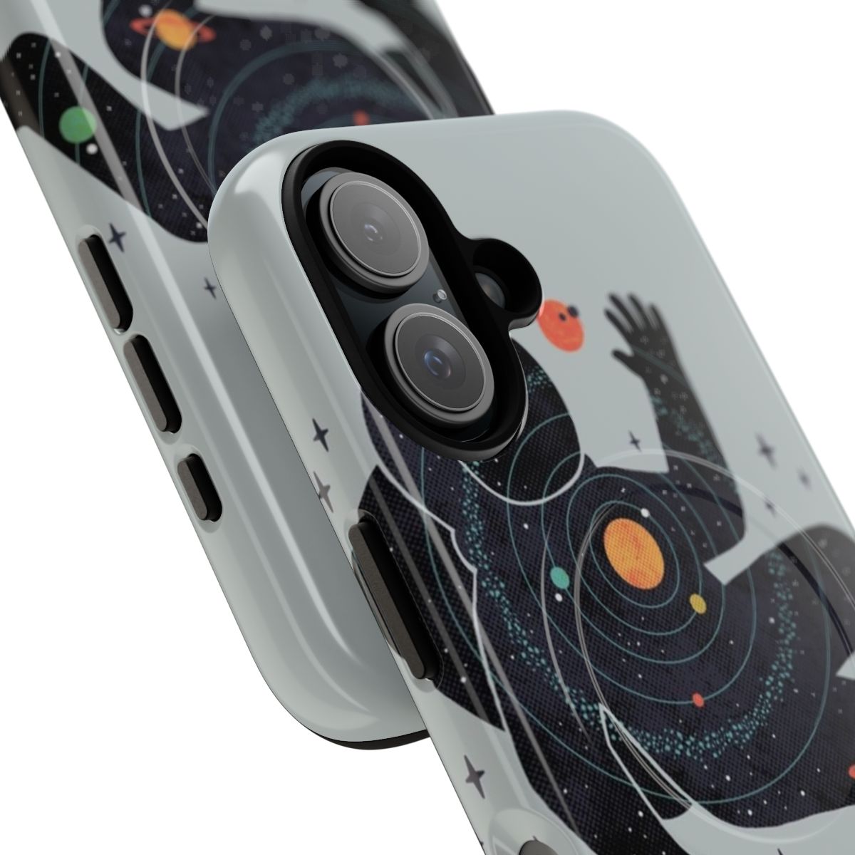 Cosmic Magnetic Tough Phone Case with minimalist space design - Detail