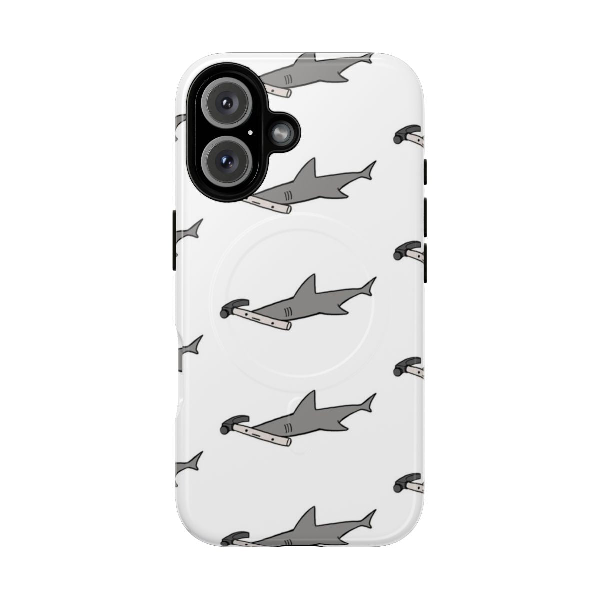 Hammerhead shark-themed magnetic tough phone case