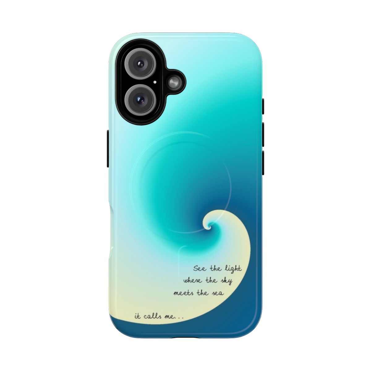 Moana-inspired magnetic tough phone case featuring inspirational quotes and characters from the Disney film