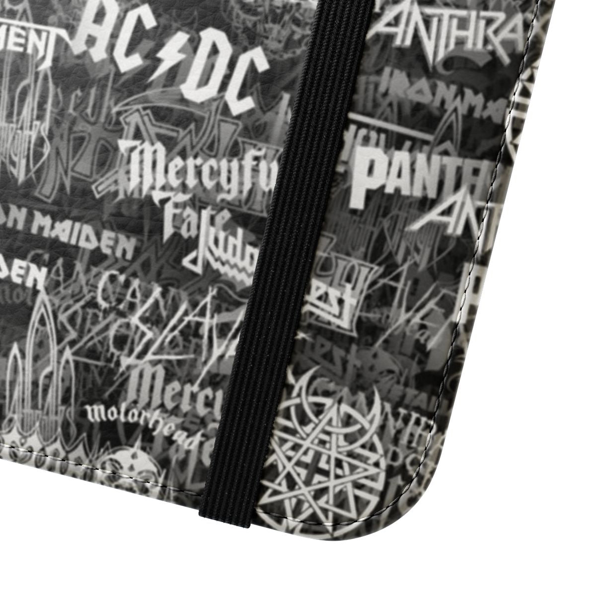 Heavy metal music-inspired phone case with a bold, edgy design - Close Up