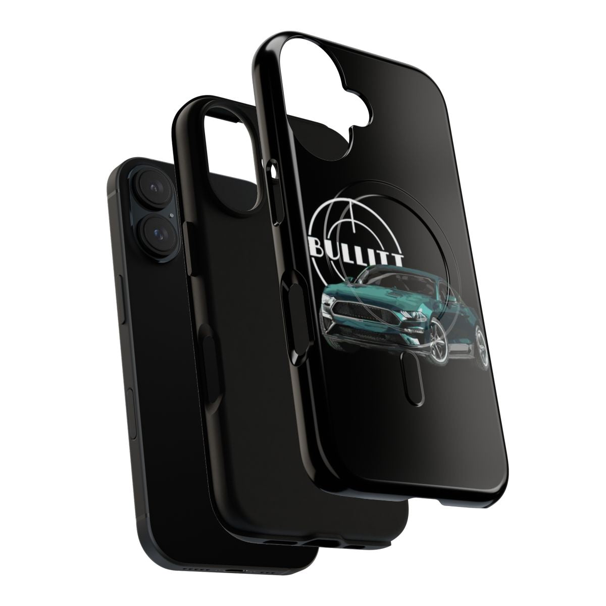 Vintage-inspired Mustang GT 5.0L V8 phone case with a classic muscle car design - Layers