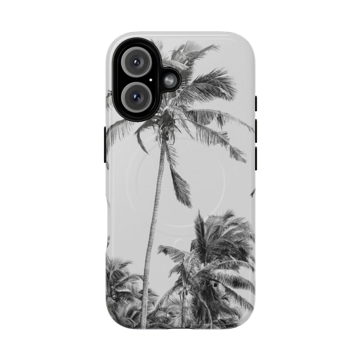 Tropical palm tree phone case with a vintage, retro design