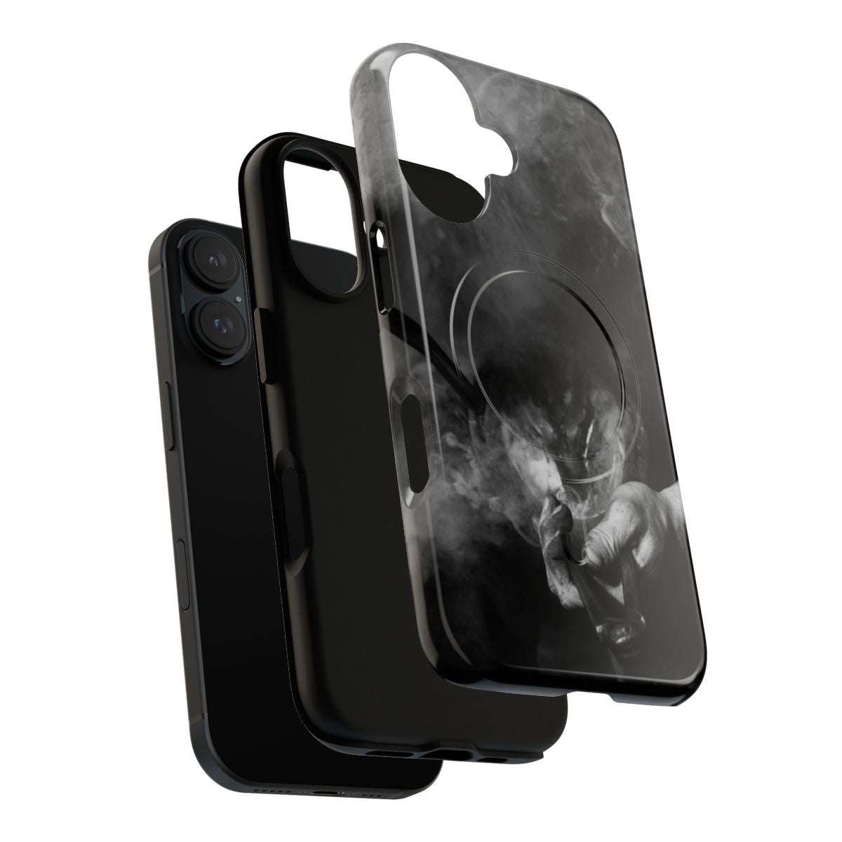 Tough black and white magnetic phone cases for horse farriers and equine workers - Layers