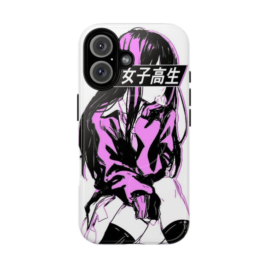 Pastel goth anime aesthetic magnetic tough phone case