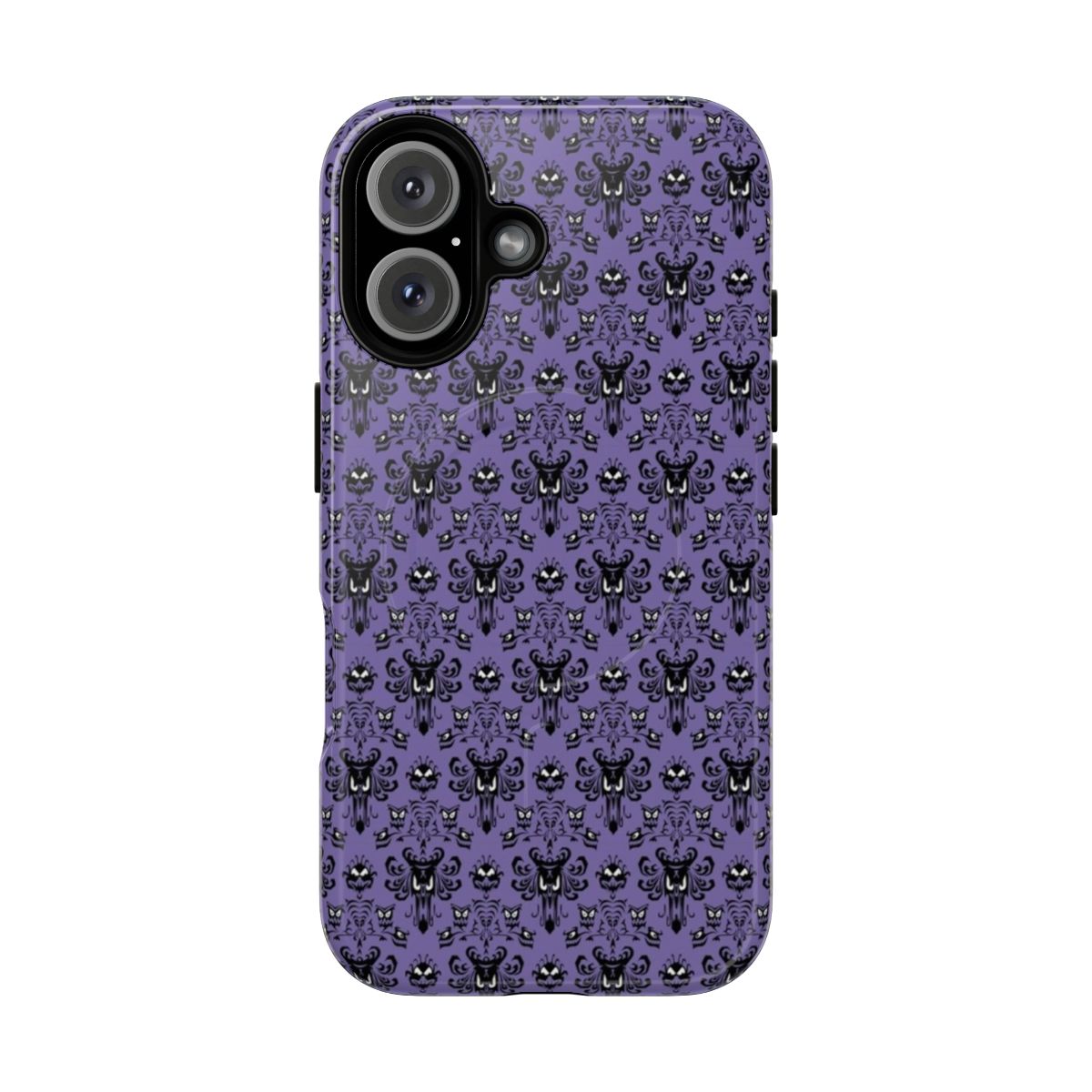 Haunted Mansion wallpaper-inspired phone case with a gothic, spooky pattern