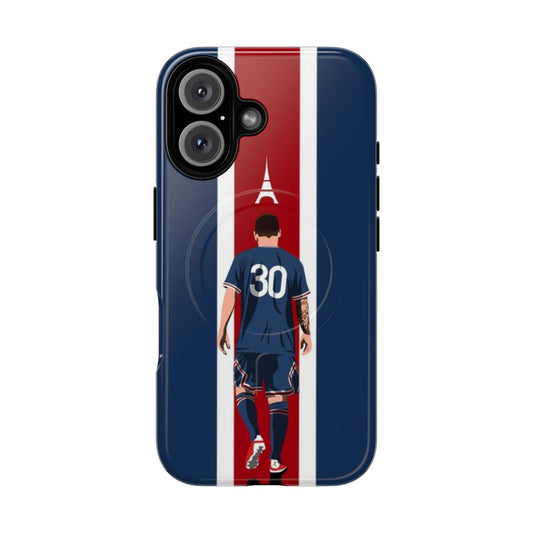 Messi-themed phone case with magnetic protection