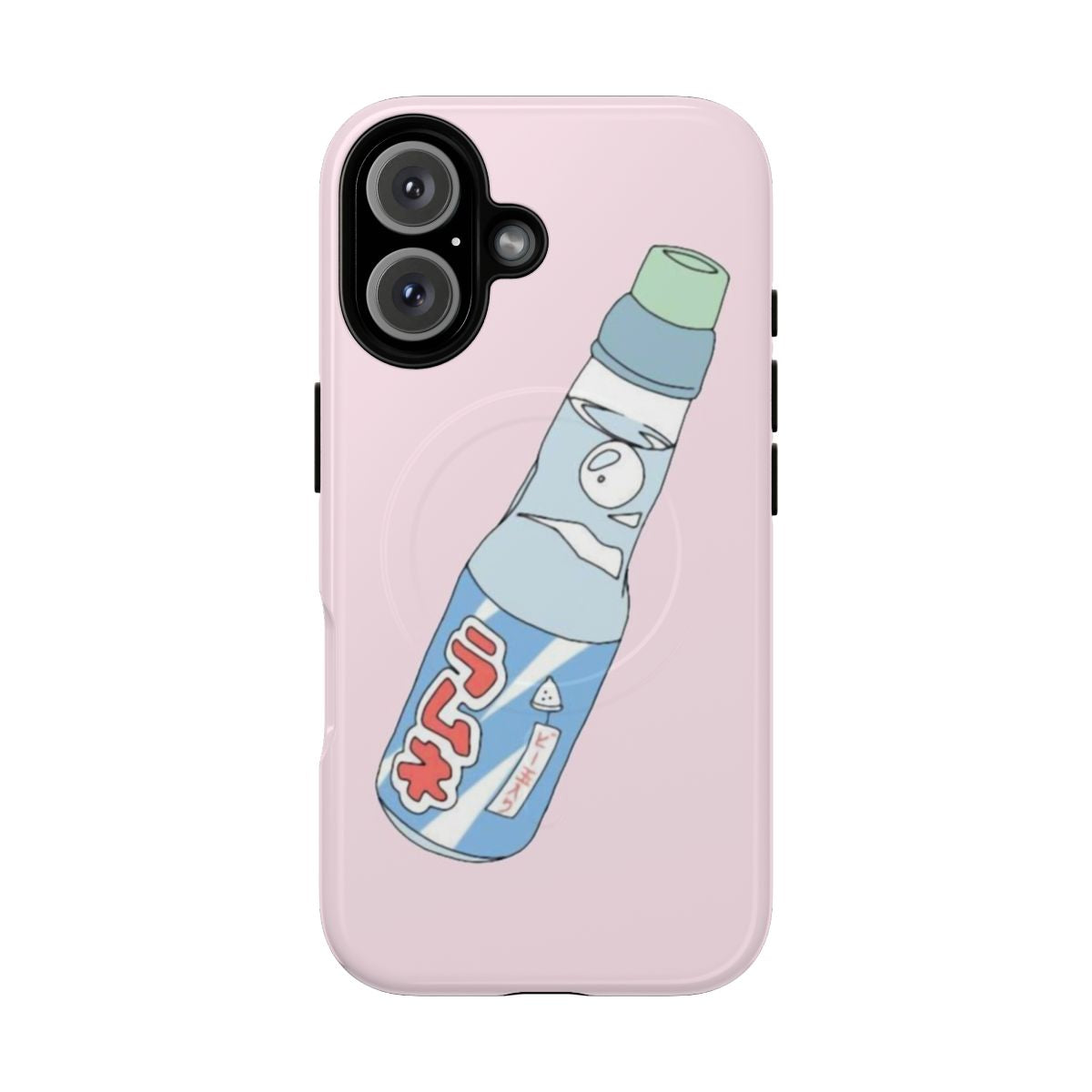 Kawaii soda drink themed magnetic phone case with cute anime-inspired design