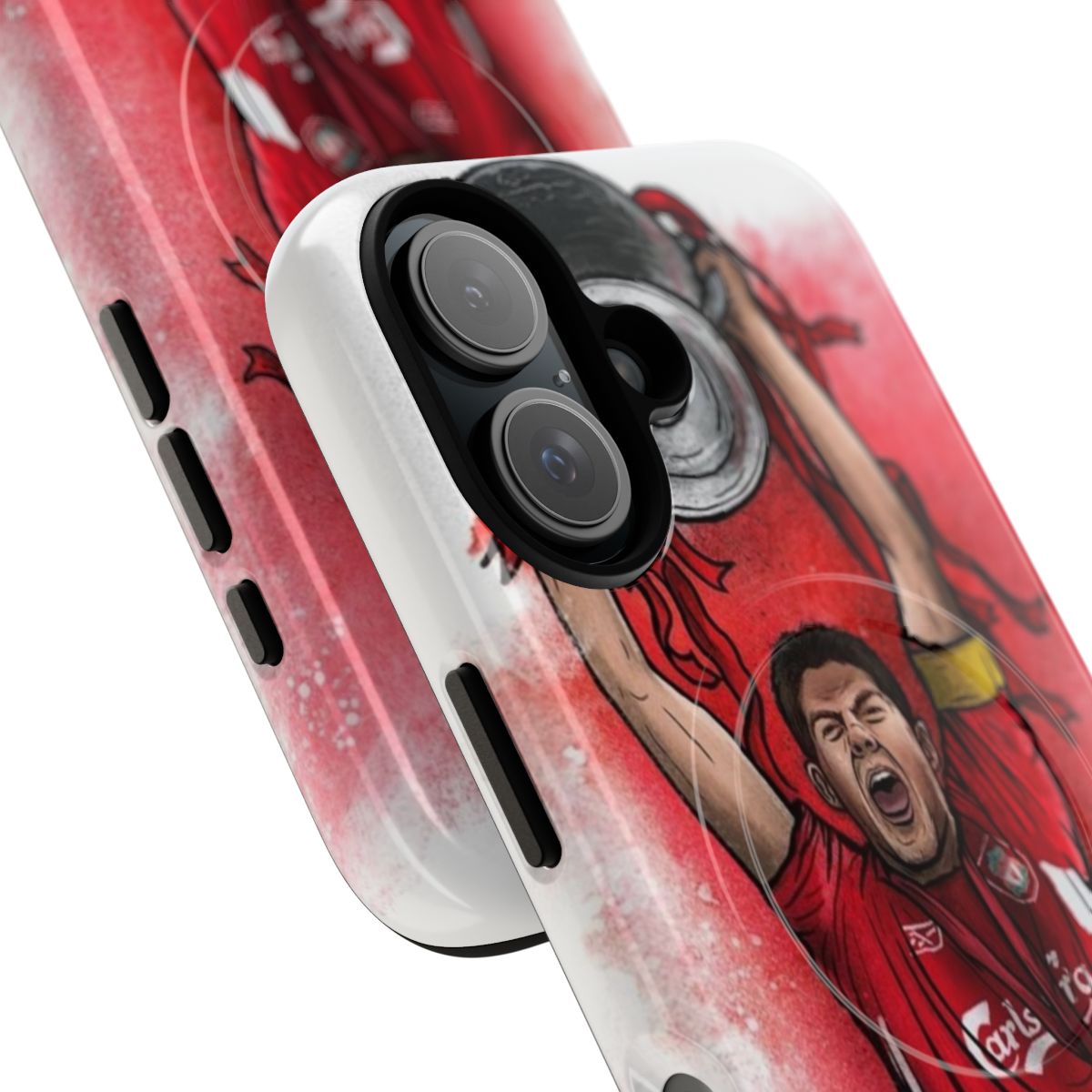 Magnetic phone case with image of Steven Gerrard, Liverpool FC captain and legend - Detail