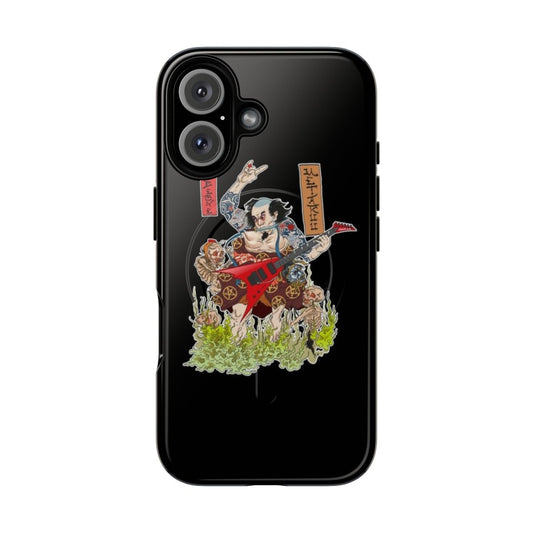 Feudal Samurai Metalhead Magnetic Tough Phone Case with Ukiyo-e Art and Heavy Metal Imagery