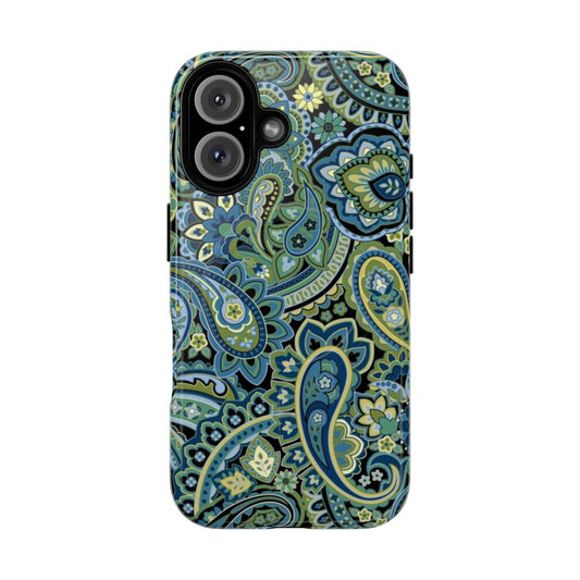 Paisley Forest Green Magnetic Tough Phone Case