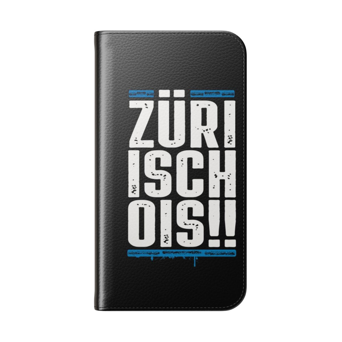 Football Club Zurich themed flip cover phone case - Folded Back