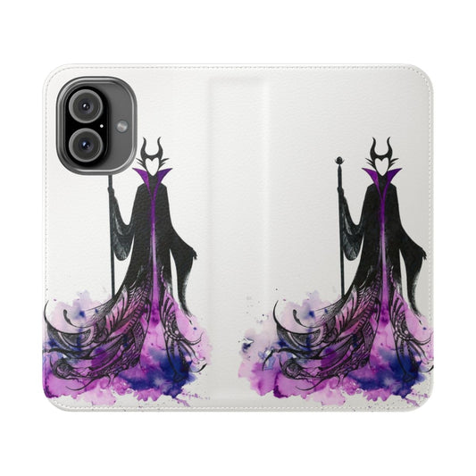 Artistic phone case featuring the iconic Disney villain Maleficent