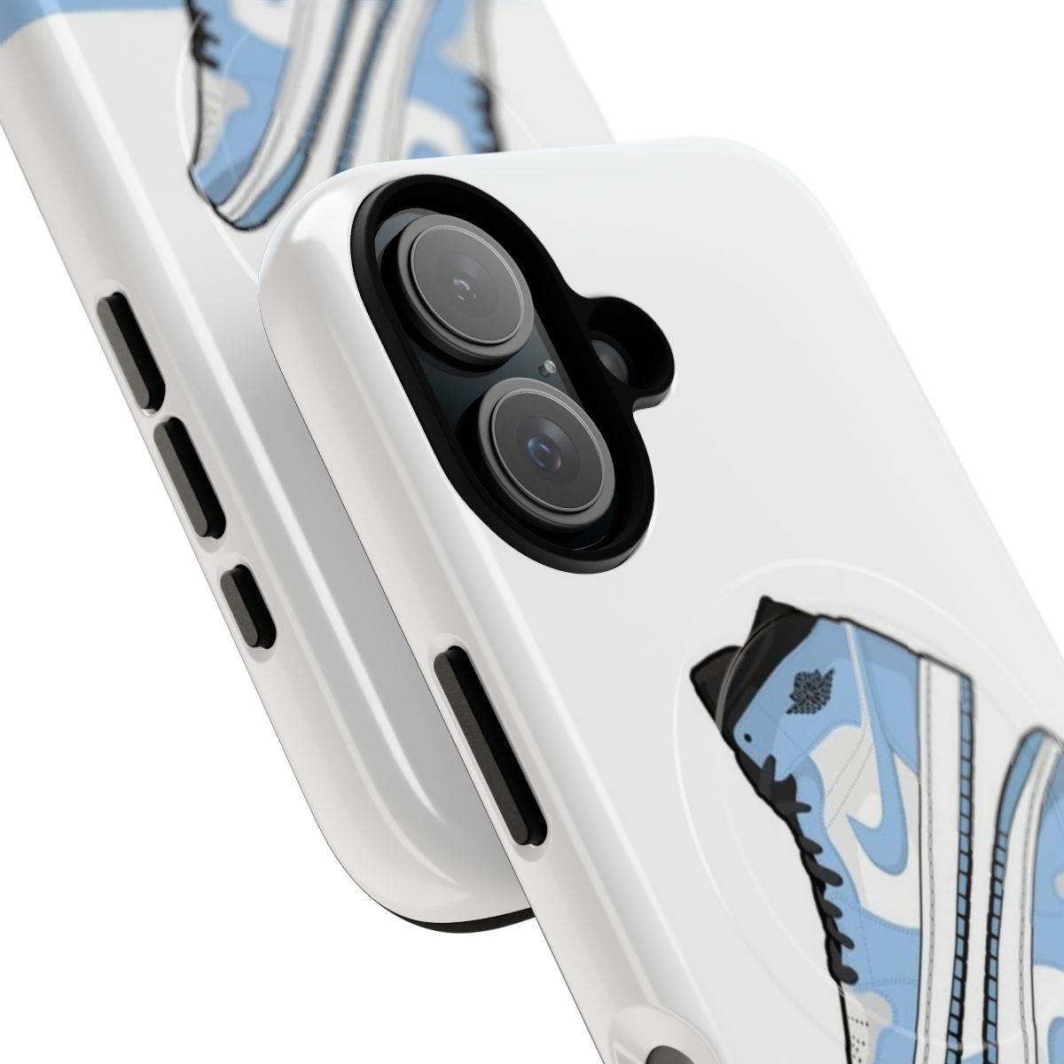 Light blue Jordan 1 magnetic tough phone case - Detail