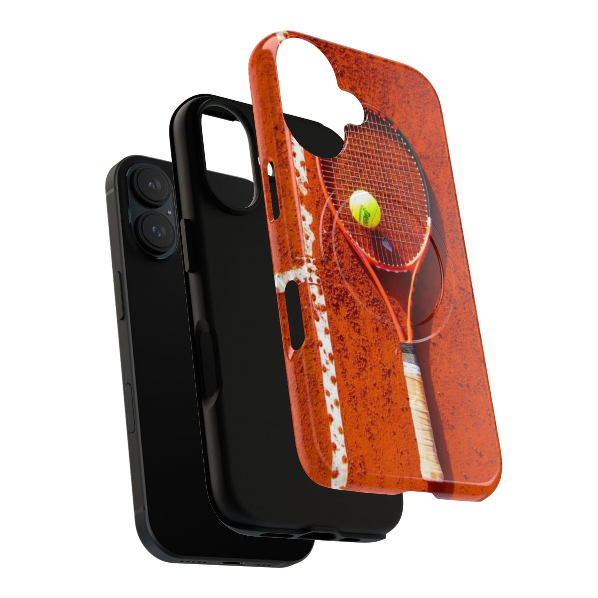 Magnetic protective phone case with tennis-inspired design - Layers