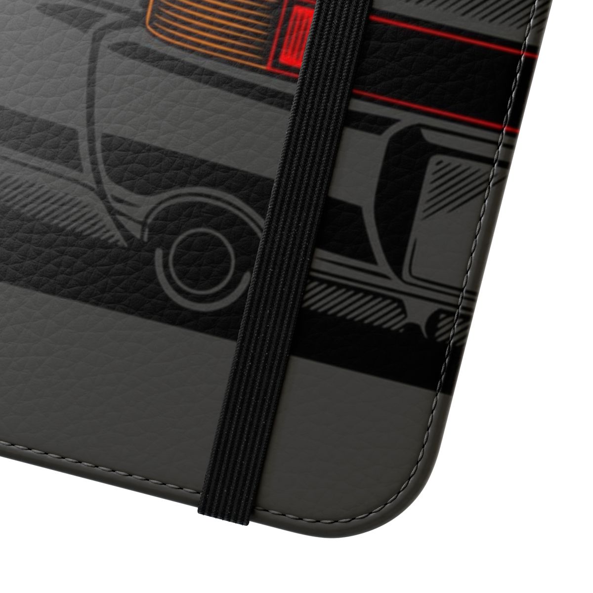 Stylish automotive-themed phone case inspired by the iconic Porsche 911 964 and JDM RWB design - Close Up