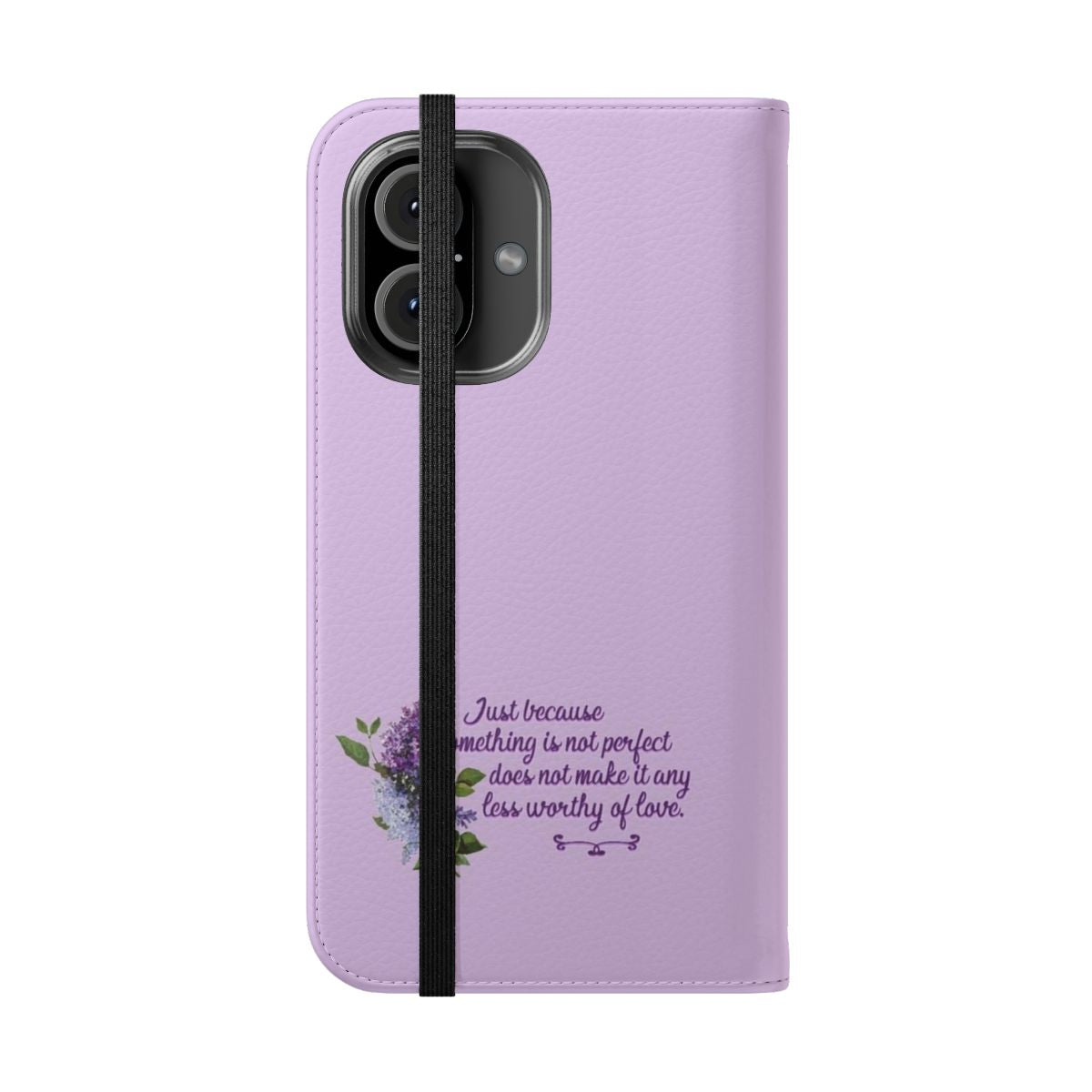 Bridgerton-Inspired Quote Phone Case - Flip Cover Design - Folded Front