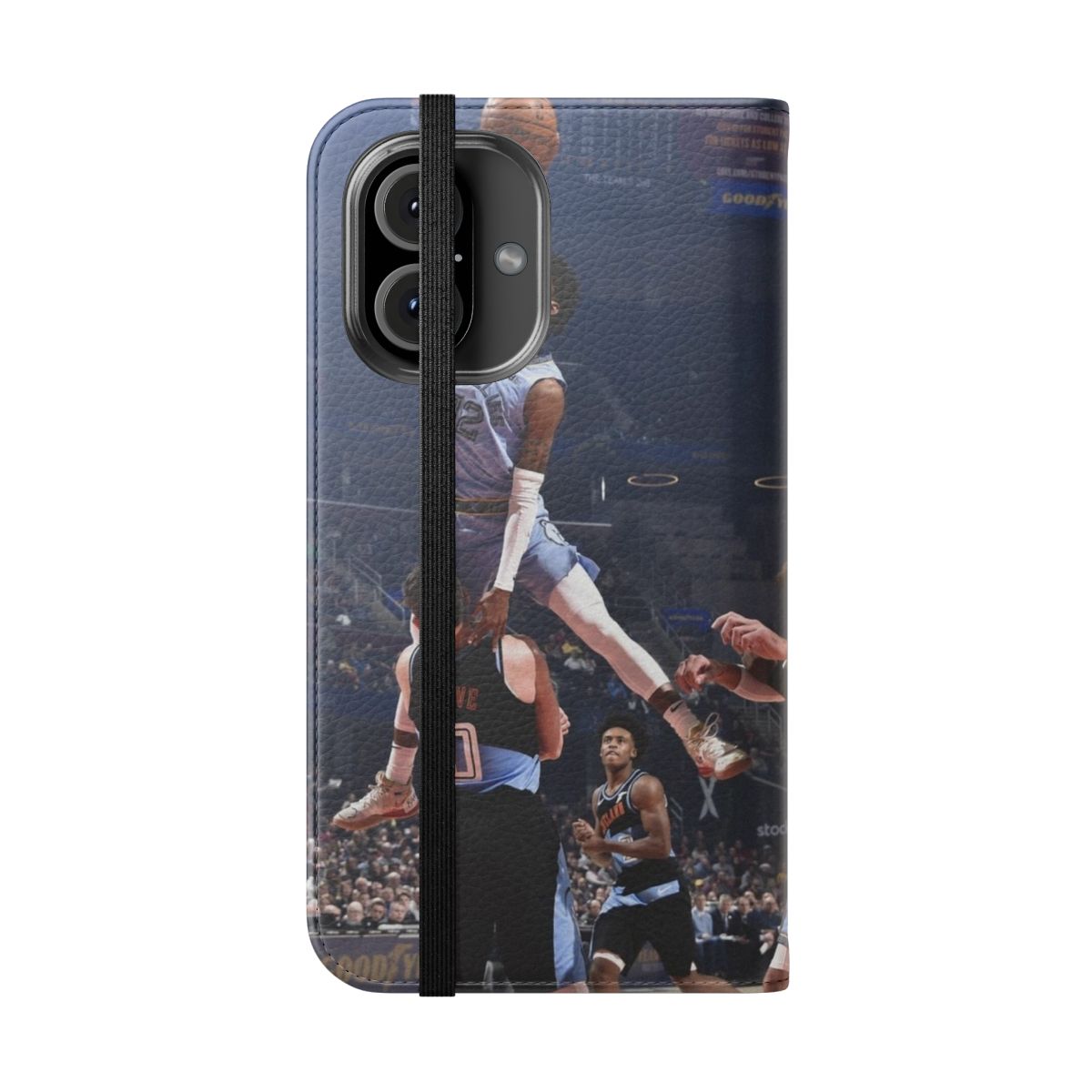 Vertical Beast Flip Cover Phone Case featuring Ja Morant - Folded Front