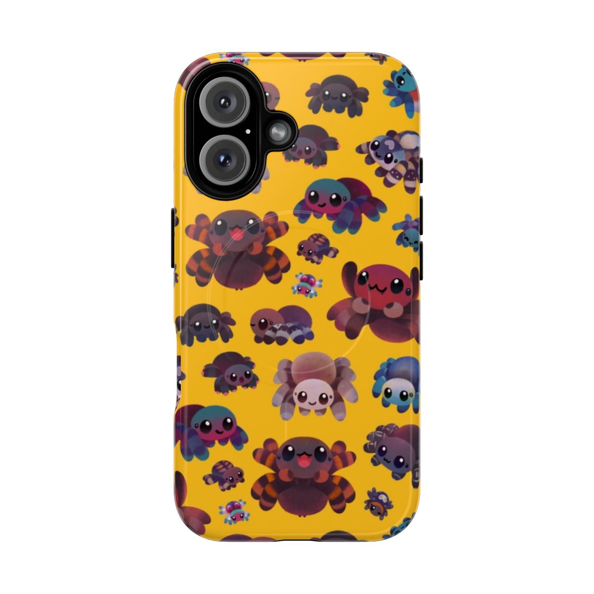 Close-up photo of a Tarantula-themed phone case