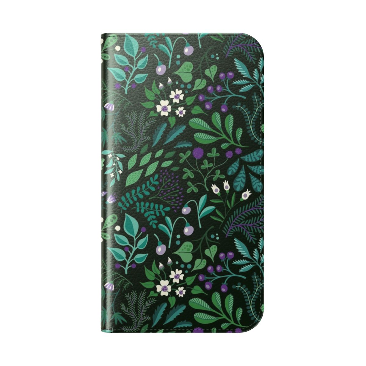 Botanical Floral Pattern Phone Case - Folded Back