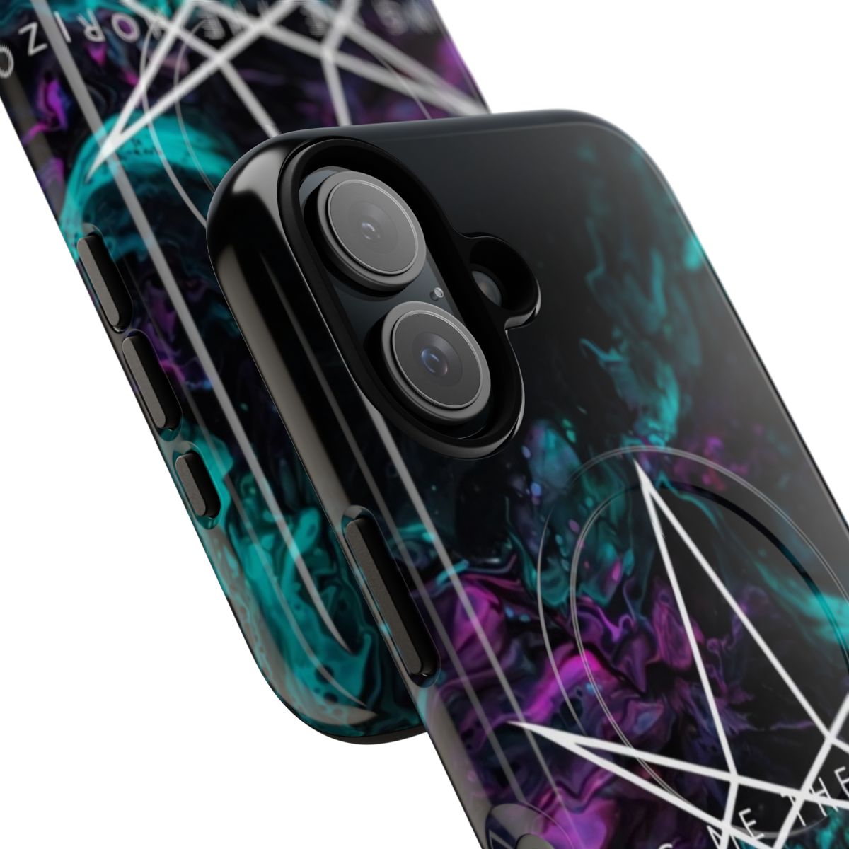 Colorful and magnetic tough phone case with Parasite-inspired design - Detail