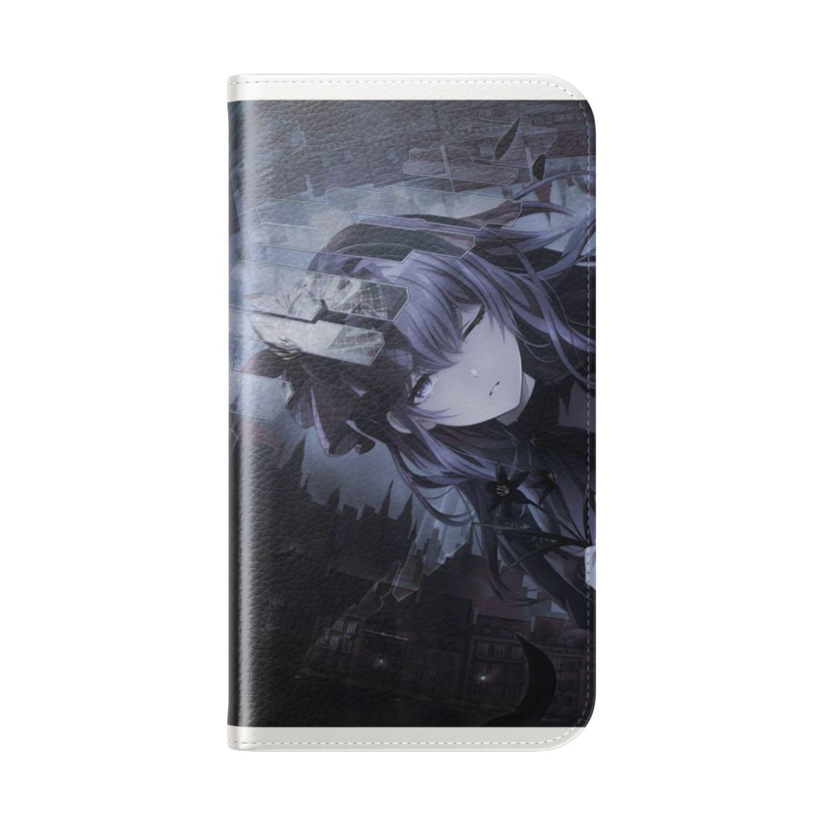 Anime-style flip phone case featuring characters from the Vocaloid series Nightcord at 25 - Folded Back