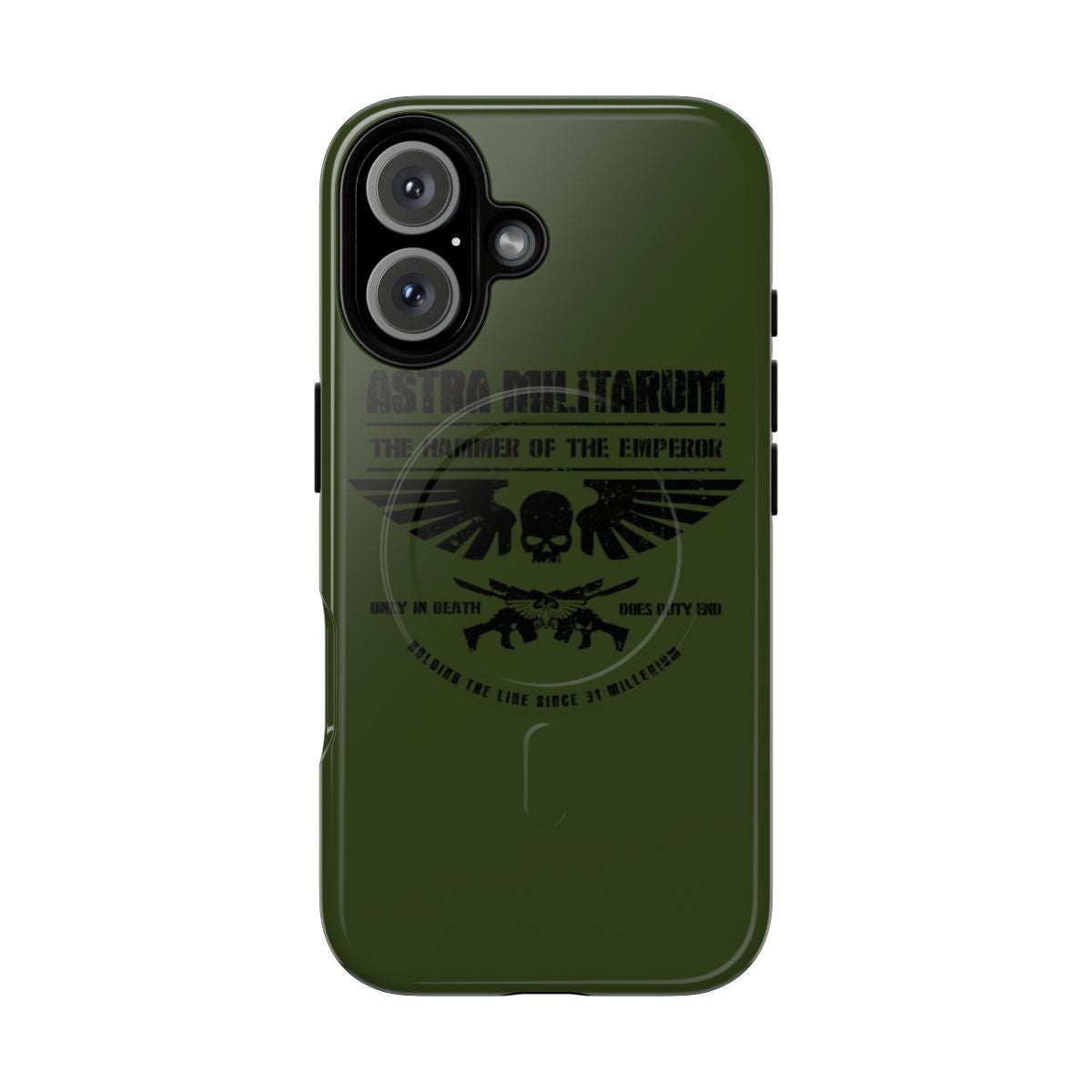 Warhammer Imperial Guard inspired black magnetic tough phone case