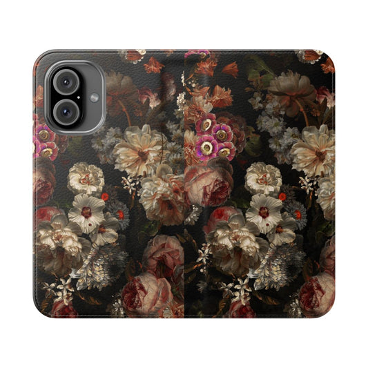 Midnight Botanical Garden Vintage-Style Floral Pattern Phone Case